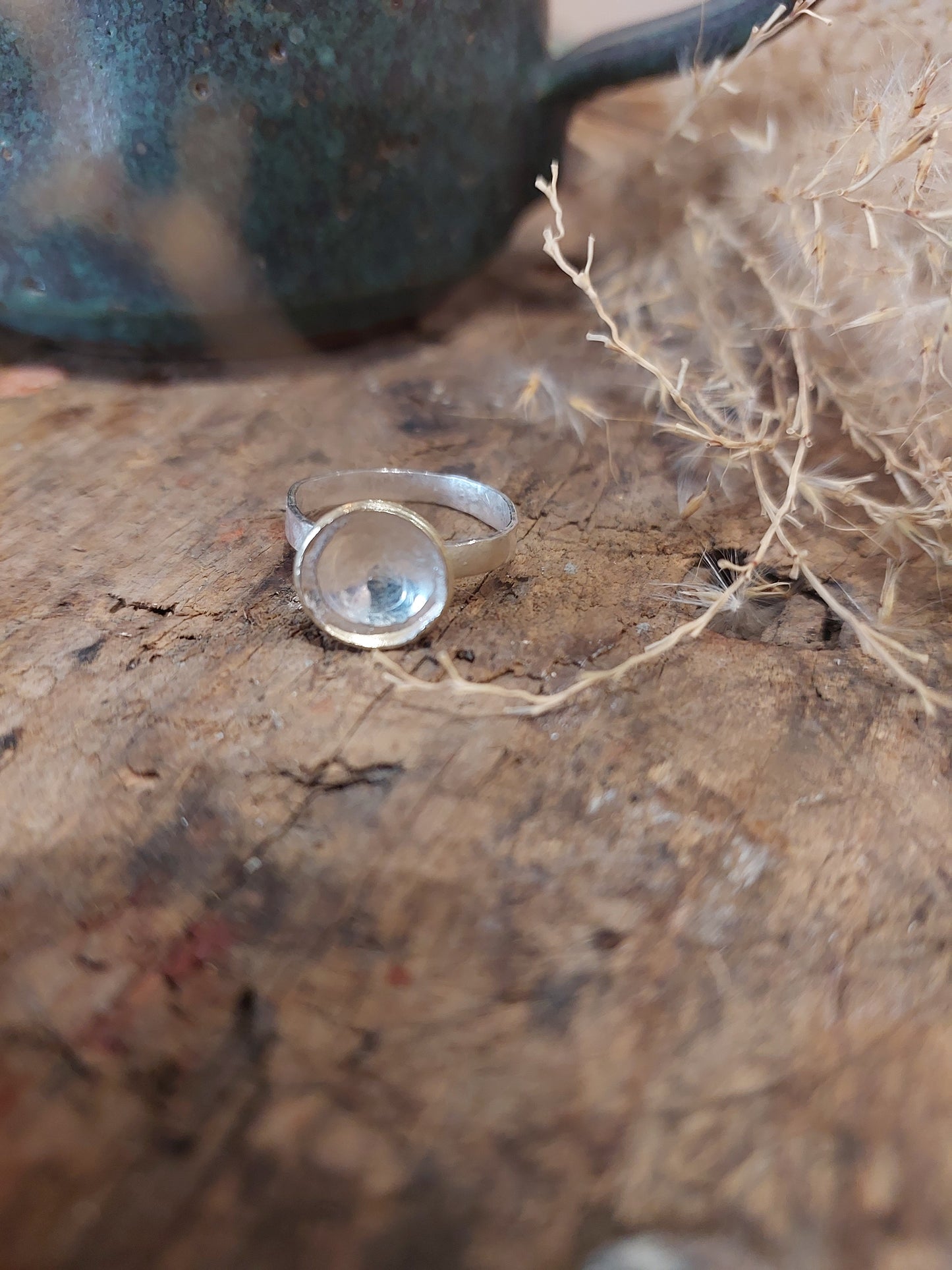 Goblet ring in Sterling silver