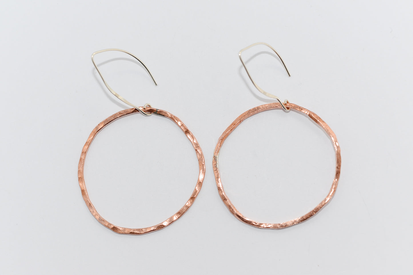 Copper hoop earrings