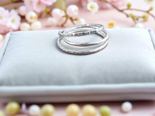 Stacking Rings in Sterling silver